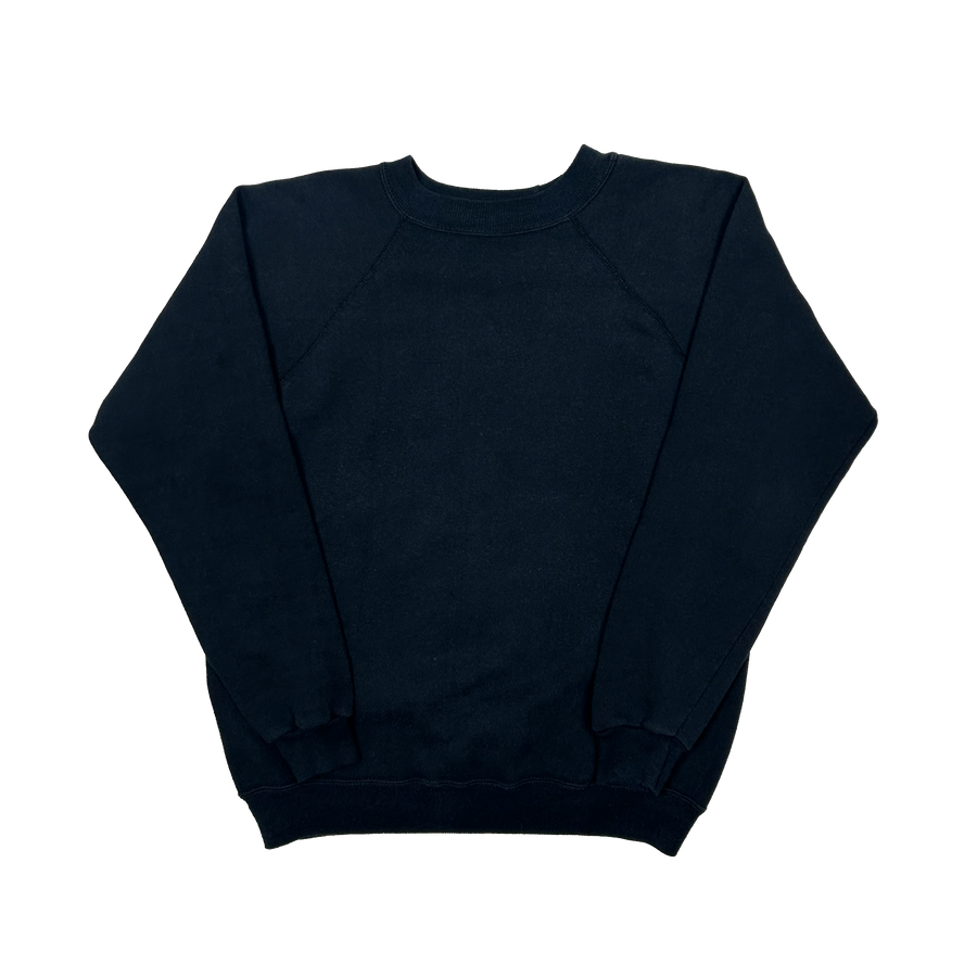 1980s Hanes Blank Black Crewneck